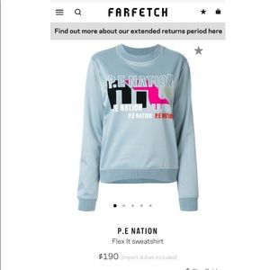 CURRENT**P.E NATION ‘Flex It’ Sweater XS $190